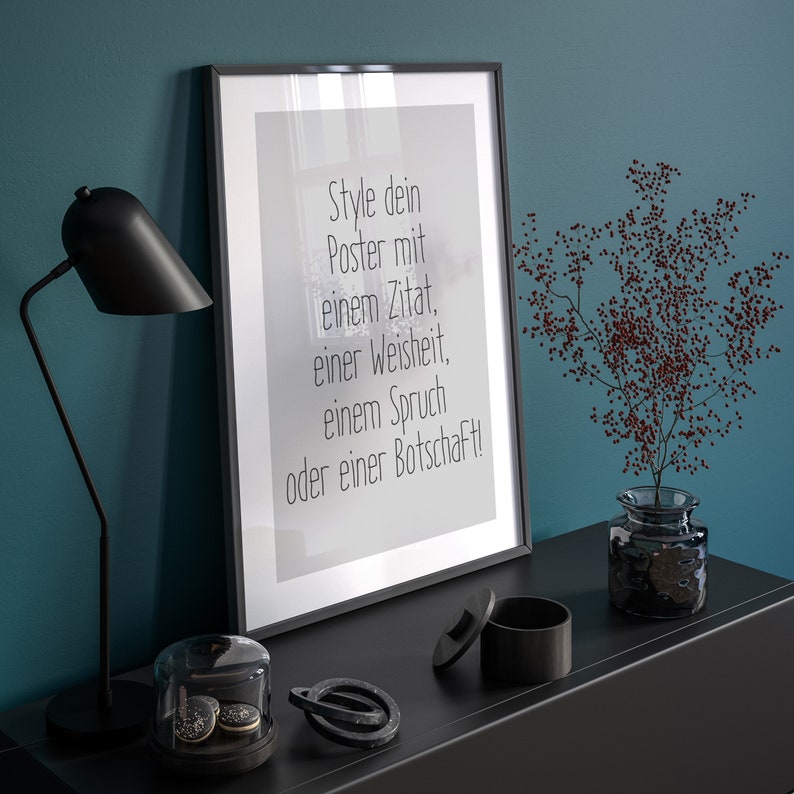 Text Poster erstellen Poster mit eigenem Text Spruch Poster personalisiert Polish Grey