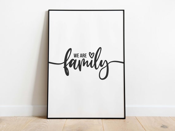 We Are Family Poster Wandbild Family Family Wandbild Etsy