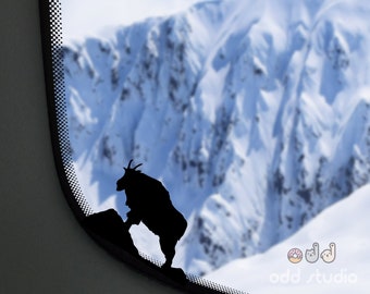 Goat Decal, Mountain Goat Decal, Rocky Mountain Goat, Easter Egg Sticker, Decal, Goat Sticker, Mountain Goat Sticker