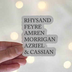 The Inner Circle Sticker ACOTAR Sticker A Court of Thorns and Roses Sticker Gift for Book Lovers Feyre Rhysand Offically Licensed