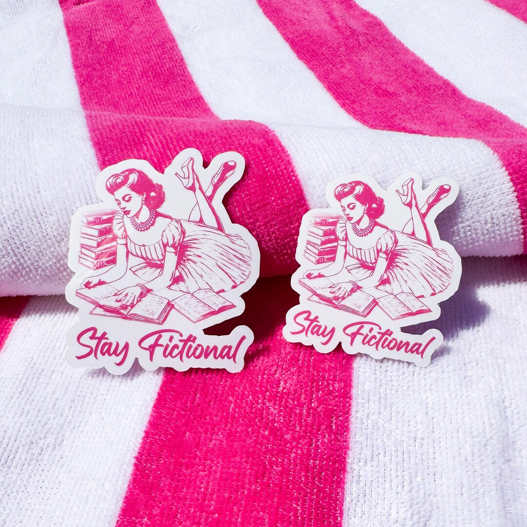 Stay Fictional Sticker Reader Sticker Bookish Sticker Romance Sticker ...