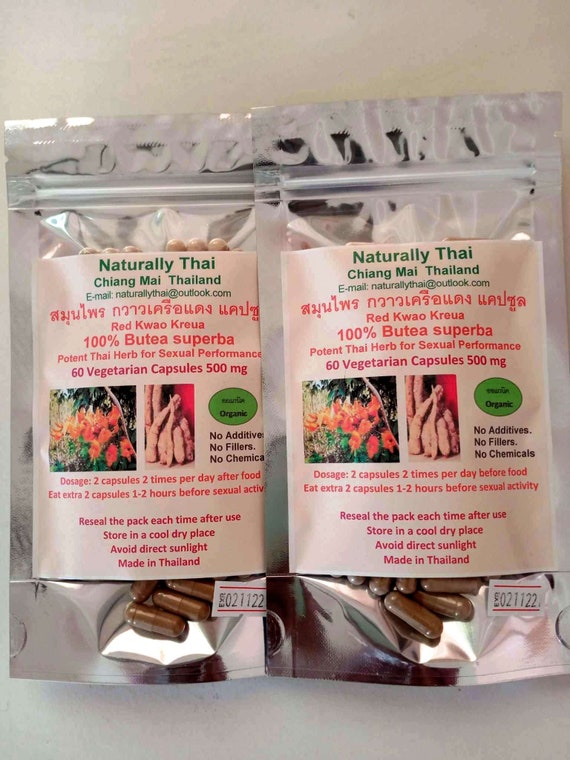 Thai Butea Superba 120 X 500 Mg Big Capsules 100% Natural | Etsy
