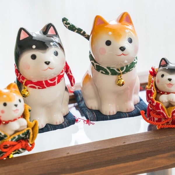 Estatuilla de perros Shiba Inu rezando lindo japonés, figura Shiba, adorno de escritorio Shiba, estatua Shiba Inu, decoración Shiba Inu, regalo Shiba Inu