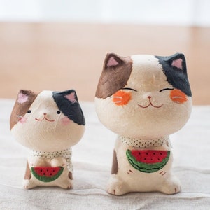 Japanese Cute Kitten Figurine Desk Ornament, Car Ornament, Room Home And Office Decor Birthday Gifts