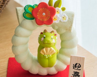Cute Dragon Figurine, Adorable Dragon Figure, Dragon Desktop Ornament, Kawaii Dragon Desk Accessories, 2024 Zodiac Sign Year of Dragon