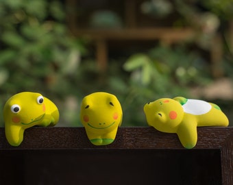 Japanese Cute Frog Figurine, Frog Desktop Ornament, Frog Lover Gifts, Frog Car Dashboard, Navigation Screen Decor, Buy 2 Get 10% Off