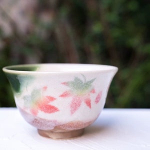 Japanese Sakura Matcha Bowl, Matcha Tea Bowl, Ceramic Matcha Tea Bowl With Pink Sakura, Japanese Traditional Sakura Tea Cup I