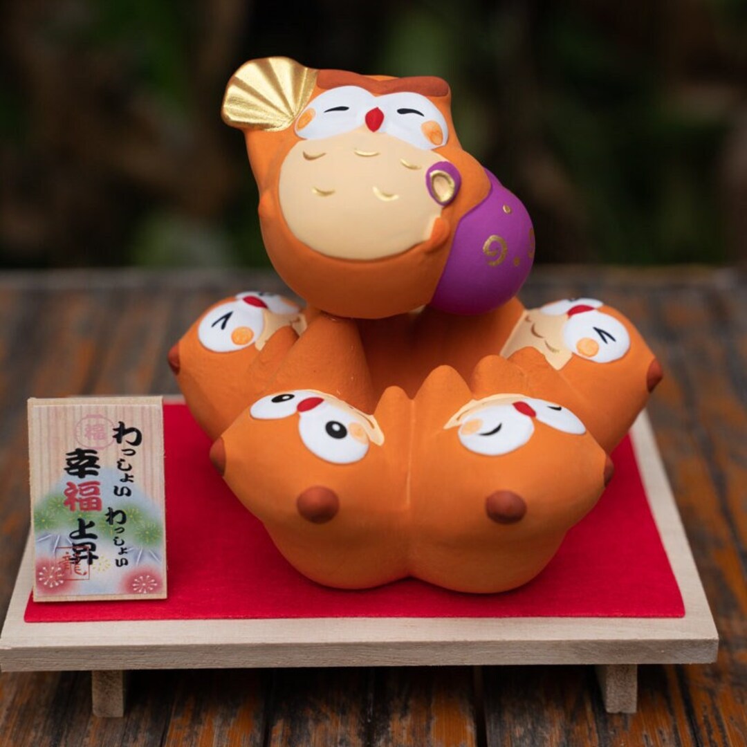 Japanese Cute Owl Figurine Kawaii Owl Figure Owl Desktop Etsy