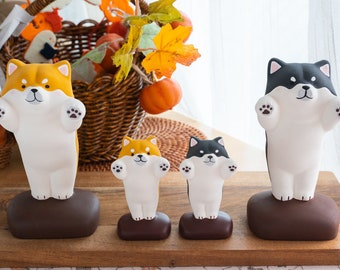 Japanese Cute Shiba Dogs Figurine, Shiba Figure, Shiba Desktop Ornament, Shiba Statue,Shiba Inu Decor, Shiba Lover Gift, Buy 2 Get 10% off