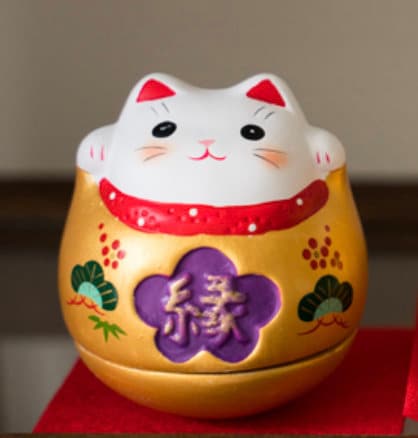 Japanese Cute Cat Figurine Roly-poly Toy, Calico Cat Desktop Ornament,  Tabby Cat Room Home Decor, Cat Tumbler, Cat Lover Gift -  UK