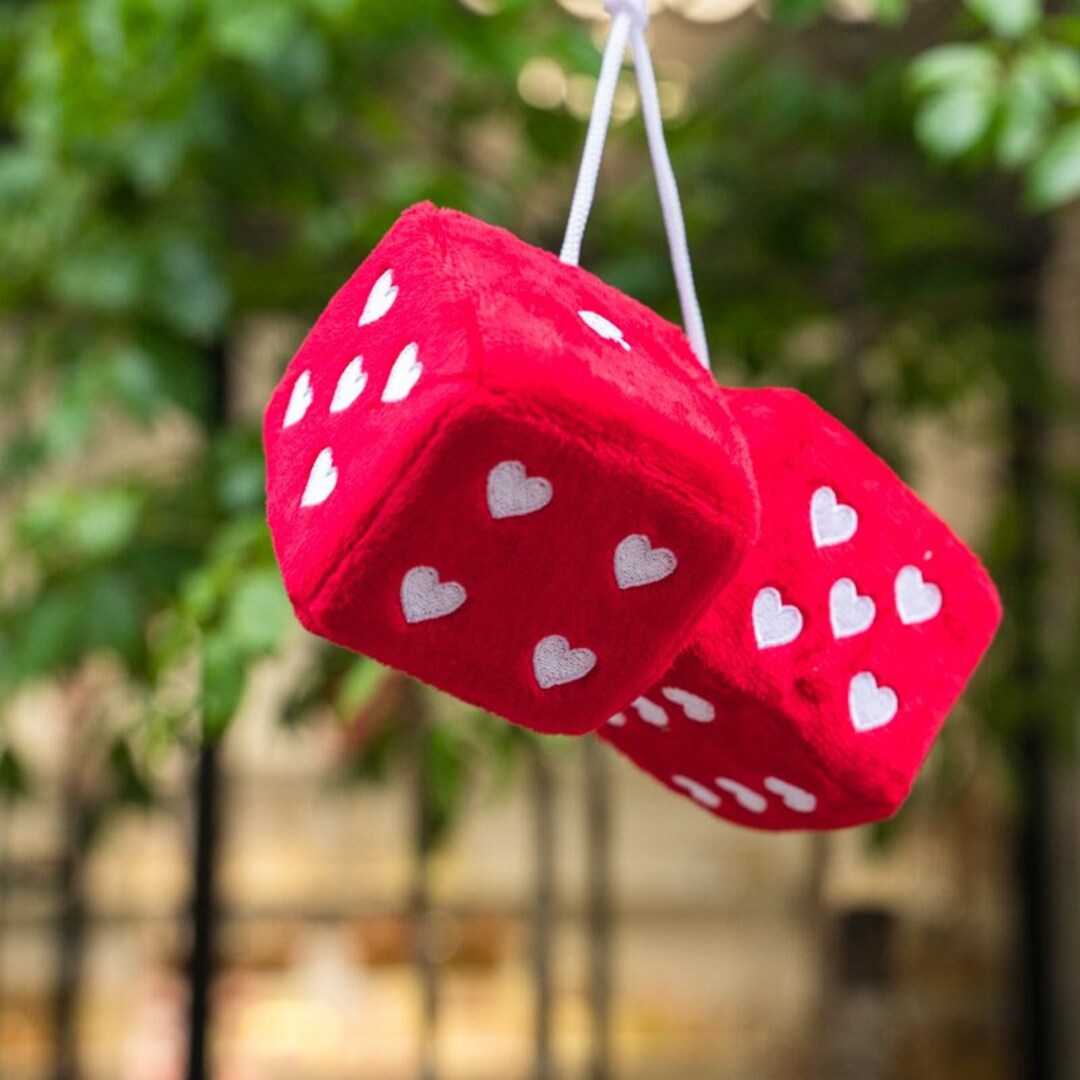 Rear View Mirror Dice Fuzzy Dice Car Decor Fuzzy Dice Rear Etsy Australia