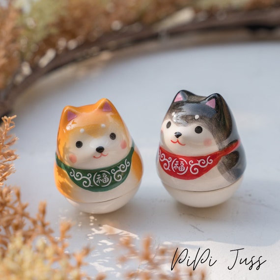 Japanese Cute Shina Inu Dog Figurine Roly-poly Toy, Shiba Desktop Ornament,  Shiba Room Home Decor, Shiba Inu Tumbler, Shiba Inu Gift -  UK