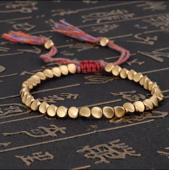 Tibetan Copper Bracelet Buddha Bracelet Good Luck Bracelet