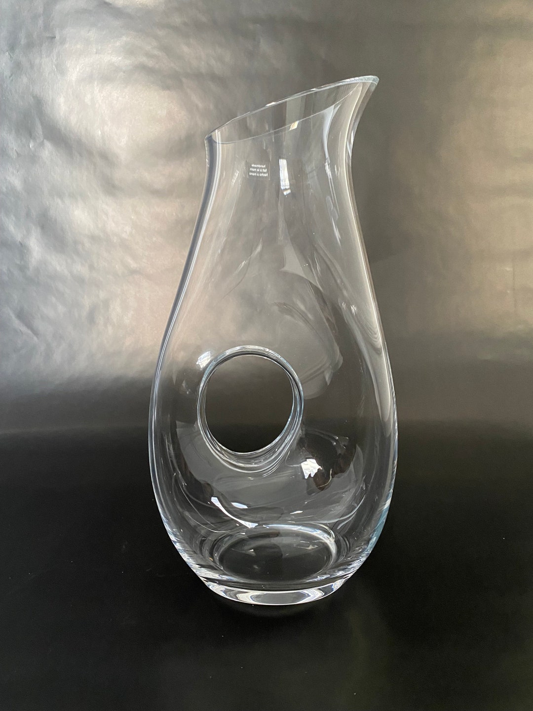 Glass Pitcher / Donut Hole Glass / Unique Glass Pitcher / Etsy