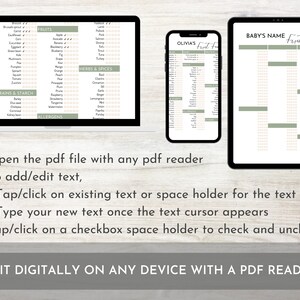 Editable Baby's First Foods Checklist - Fillable Printable PDF ...