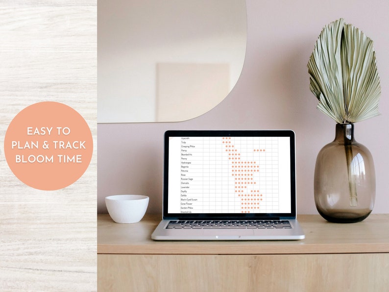 Flower Garden Planner and Bloom Tracker Editable Printable PDF Template