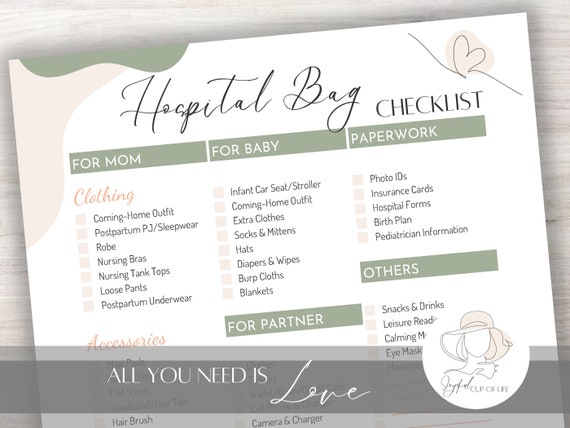 Hospital Birth Bag Checklist — Gather Birth Cooperative