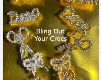 Bling Out your Crocs, Queen Charm, Love Charm, Teddy Bear Charm, Butterfly Charm, Flower Charm, Gold or Silver Shoe Charms