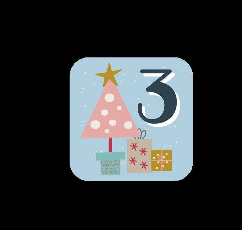 Printable Advent Calendar Numbers Printable Christmas - Etsy