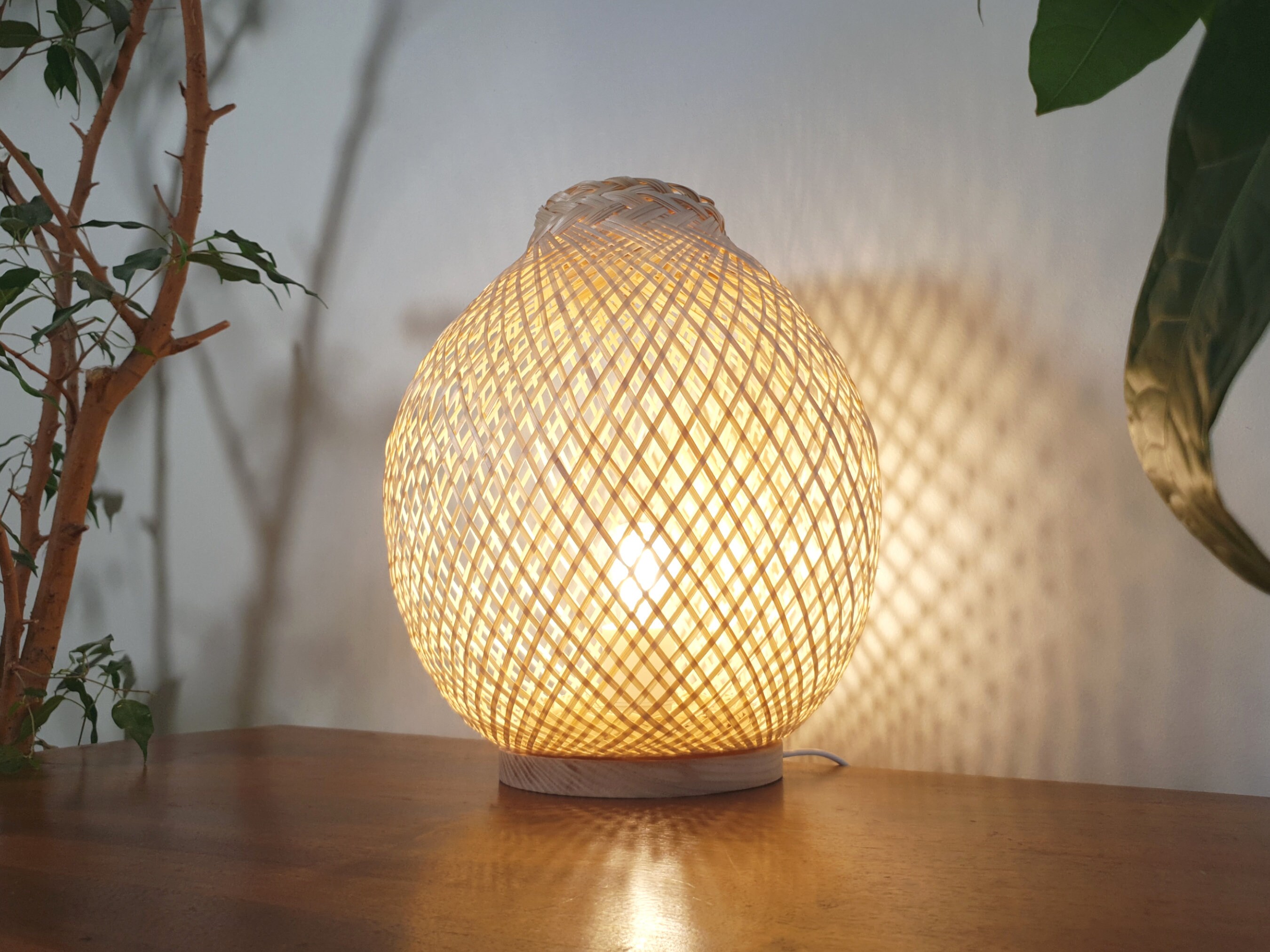 lampe À poser En Bambou