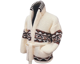 Cowichan Style Chunky Cardigan Starsky und Hutch Cardigan Handmade Bereit zum Versand