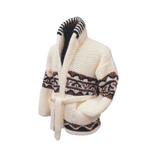 Starsky and Hutch Sweater Handmade Cowichan Style Chunky Cardigan