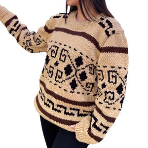 Cowichan Style Women&#39;s Sweater Big Lebowski Sweater Dude style