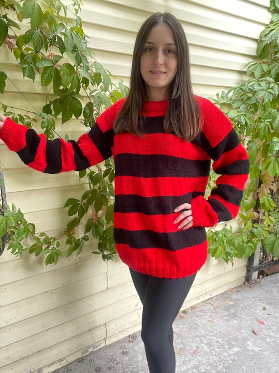 Kurt Cobain Sweater Oversize Nirvana Striped Sweater - Etsy Kurt Cobain Sweater Oversize Nirvana Striped Sweater - Etsy