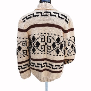 Big Lebowski Cardigan Dude style sweater hand knit wool men's zip sweater image 5