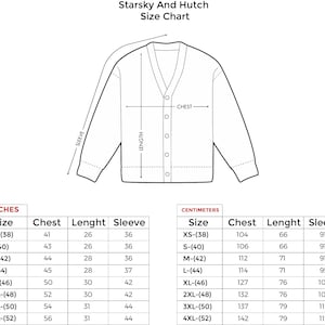 Starsky and Hutch Sweater Handmade Chunky Cardigan Ready to Ship 画像 5