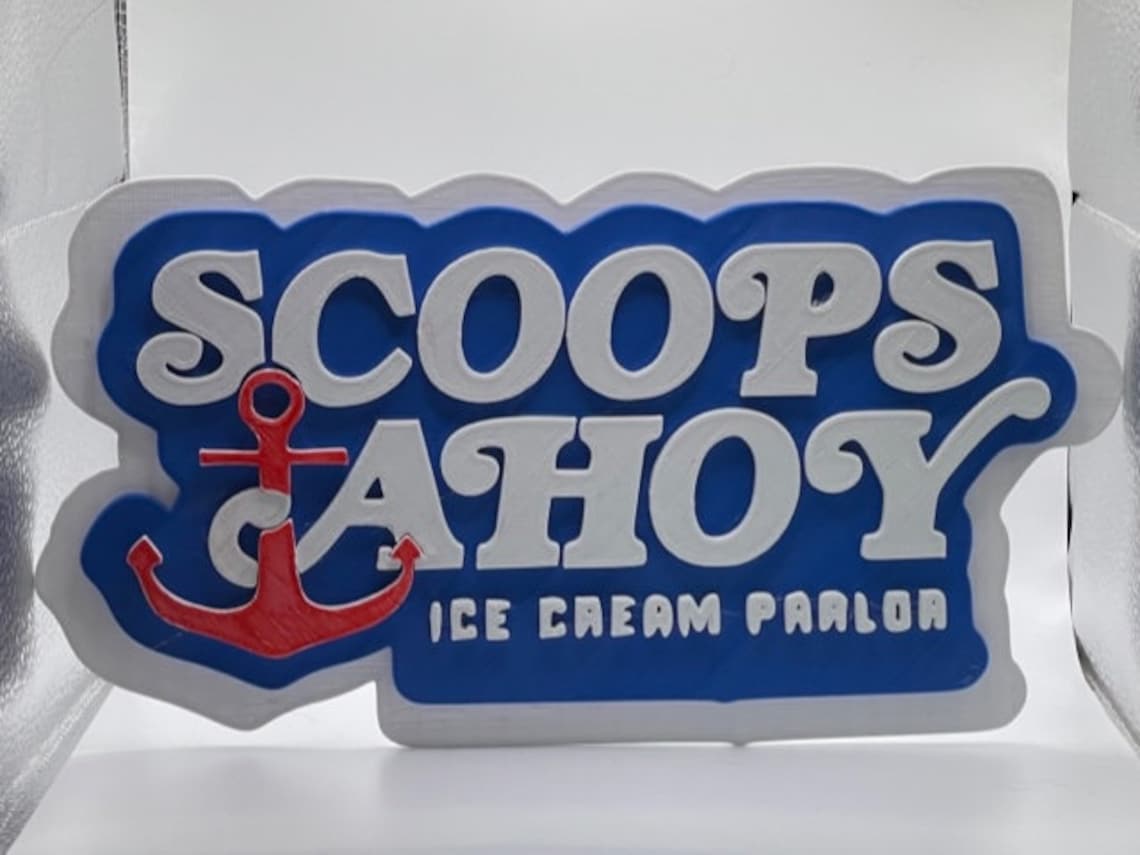 Scoops Ahoy Custom 3dprinted Logo Signs High Quality Etsy