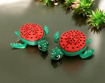 Watermelon Turtle Fidget Clicker – Fruit Series Sensory Toy