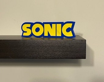 Sonic 3D Printed Art / Display Sign / Funko