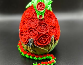 Rose Dragon and Dragon Egg Figuring Perfect for Home Decor / Desk Buddy and Gifts