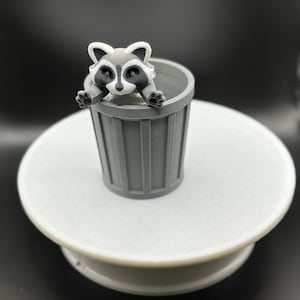 Articulated Racon Panda with Trash Can Adorable | 3D Printed Articulated Fidget Toy | Racoon Lover Gift |Articulated Street Animal 3D Figure