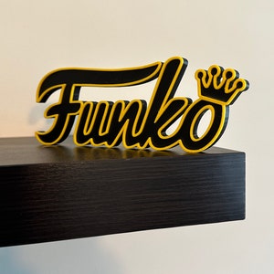 Funko Sign 3D Printed Art / Display Sign / Cake Topper / Funko POP Display image 3