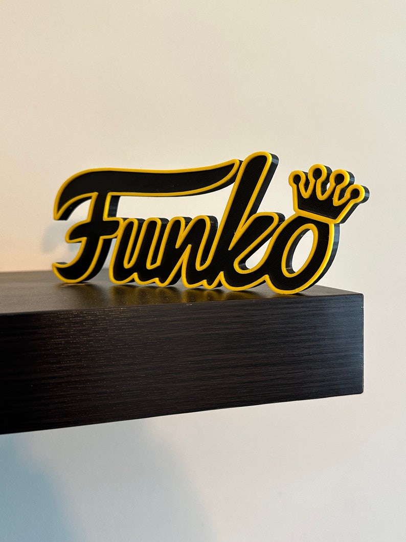 Funko Sign 3D Printed Art / Display Sign / Cake Topper / Funko POP Display image 3