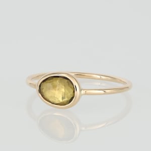 14k Gold Natural Tourmaline Ring, Genuine Tourmaline Gemstone Ring