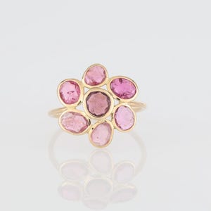 18K Natural Gold Tourmaline Ring – Elegant Handmade Gemstone Jewelry for Timeless Style