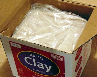 Amaco Air Dry Clay, White, 10 lbs. per Box, 2 Boxes