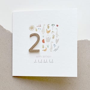 Glückwunschkarte zum Geburtstag I Geburtstagskarte I Karte zum 2.-9. Geburtstag I Junge I Mädchen I Ente I ich hab dich lieb