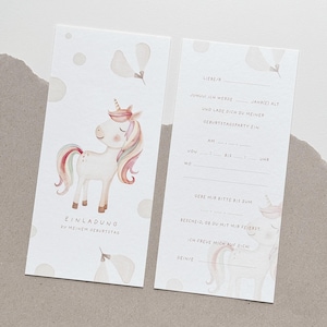 Einladung Kindergeburtstag I Einladungskarten I Einladung zum Geburtstag I 5er Set I 10er Set I Junge I Mädchen I Einhorn
