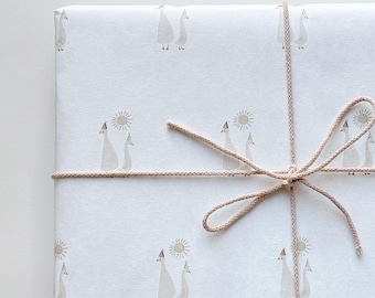 Papel de regalo I DIN A2 I Embalaje de regalo I Papel gofrado 120g/m2 I Colgante I Patito de fiesta I Niño I Niña I Enrollado