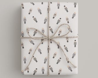 Papel de regalo navideño I Hoja DIN A2 I Rollo I Papel de regalo navideño I Papel 120g/m2 I Cascanueces