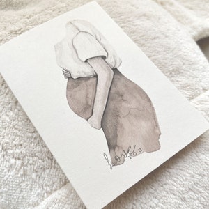 Glückwunschkarte zur Schwangerschaft l Karte zur Schwangerschaft I Geschenk Schwangerschaft I Liebe im Bauch