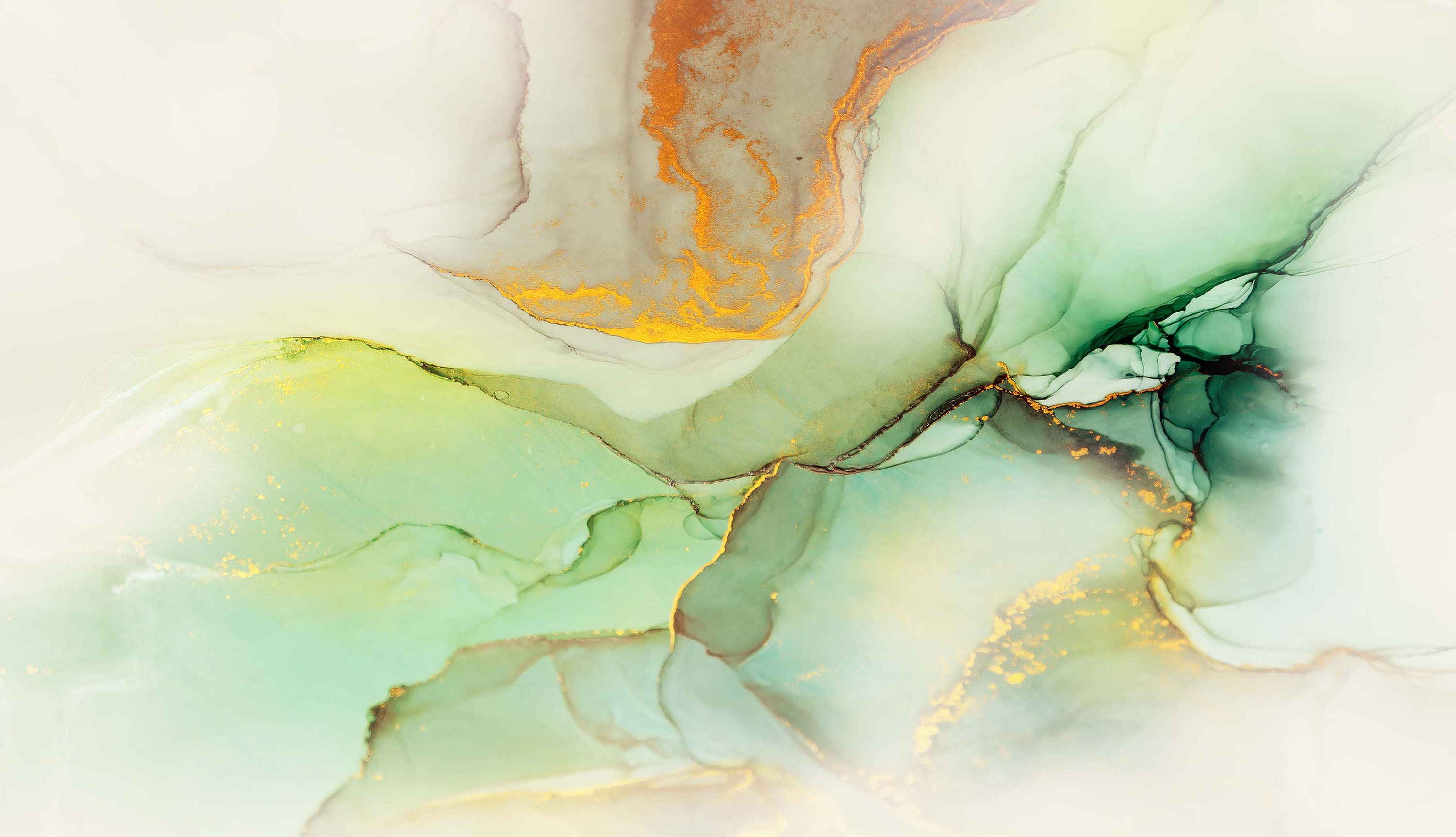 Marble Wallpaper Green Marble Wall Mural Abstract Wall Etsy