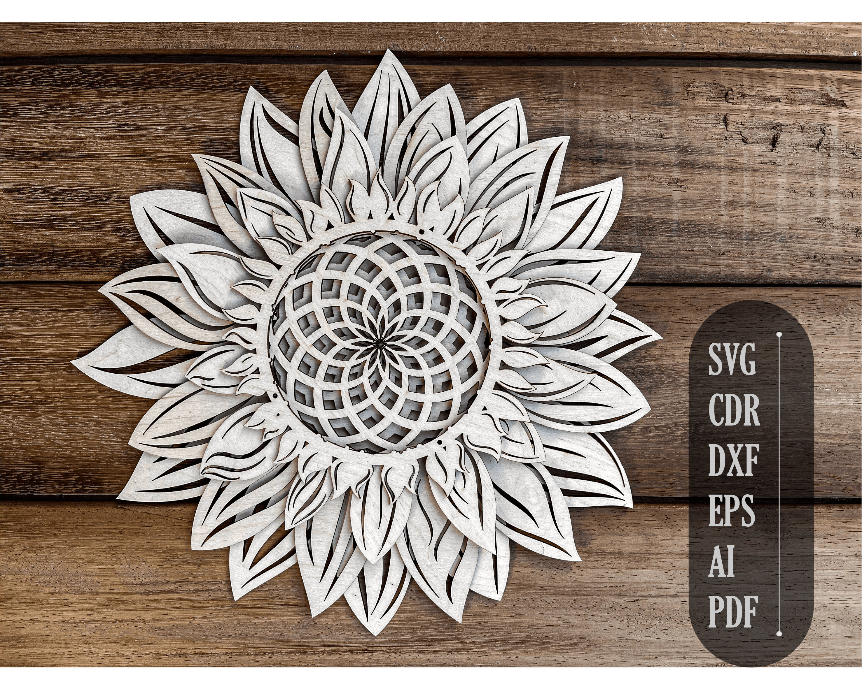 Sunflower Split Monogram Svg, Sunflower Border Svg, Blank Floral