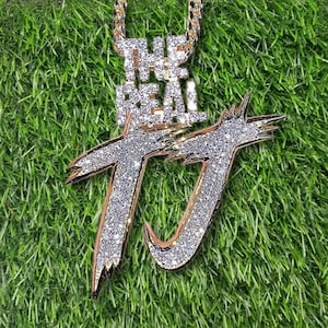 Custom Hand Made Letter Pendant 925 Sterling Silver Cz/Moissanite Diamond 3D / Hiphop / Iceout / Customized / Personalized / Photo Pendant