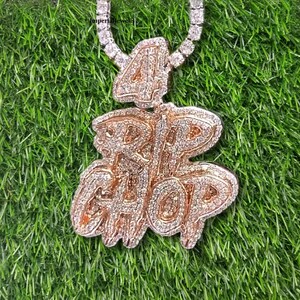 Customized Unique Style Letter Pendant 925 Sterling Silver Cz/Moissanite Diamond 3D / Hiphop / Iceout / Customized / Personalized / Photo