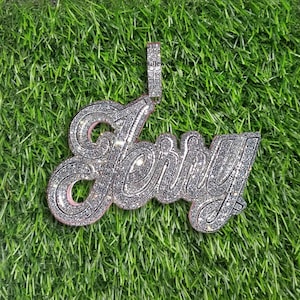 Customized Unique Style Letter Pendant 925 Sterling Silver Cz/Moissanite Diamond 3D / Hiphop / Iceout / Customized / Personalized / Photo